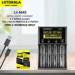 LiitoKala Lii-M4S 18650 LCD Multifunctional Battery Charger For 3.7V 1.2V 26650 21700 14500 18350 17500 AA AAA A C And Other