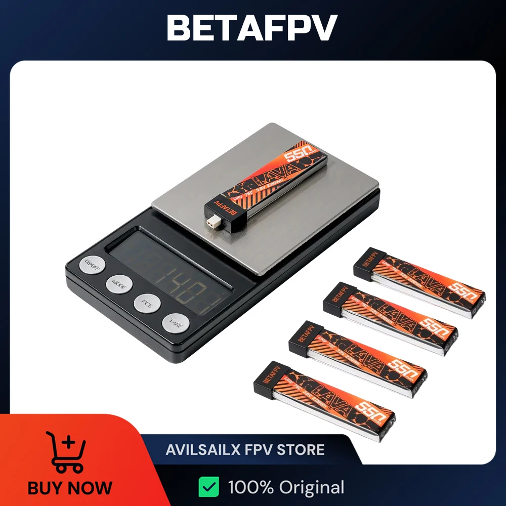 

BETAFPV LAVA 1S 550mAh 75C Battery (4PCS/Pack) for Racing Drone Meteor75