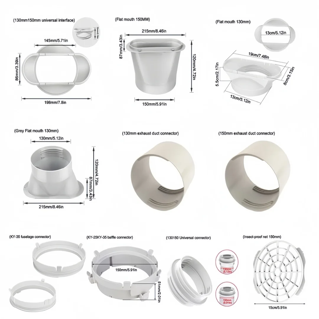 1PC Portable Air Conditioner Exhaust Hose Connector for Air Conditioning Exhaust Port Coupler Joint Adapter Duct Vent Parts