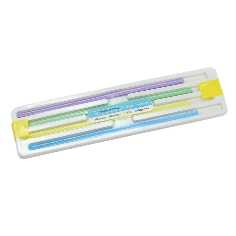 60pcs/box Dental Polishing Strip 4*150mm Tooth Interdental Resin Surface Grinding Whitening Sanding Dental Tool Dentist Material