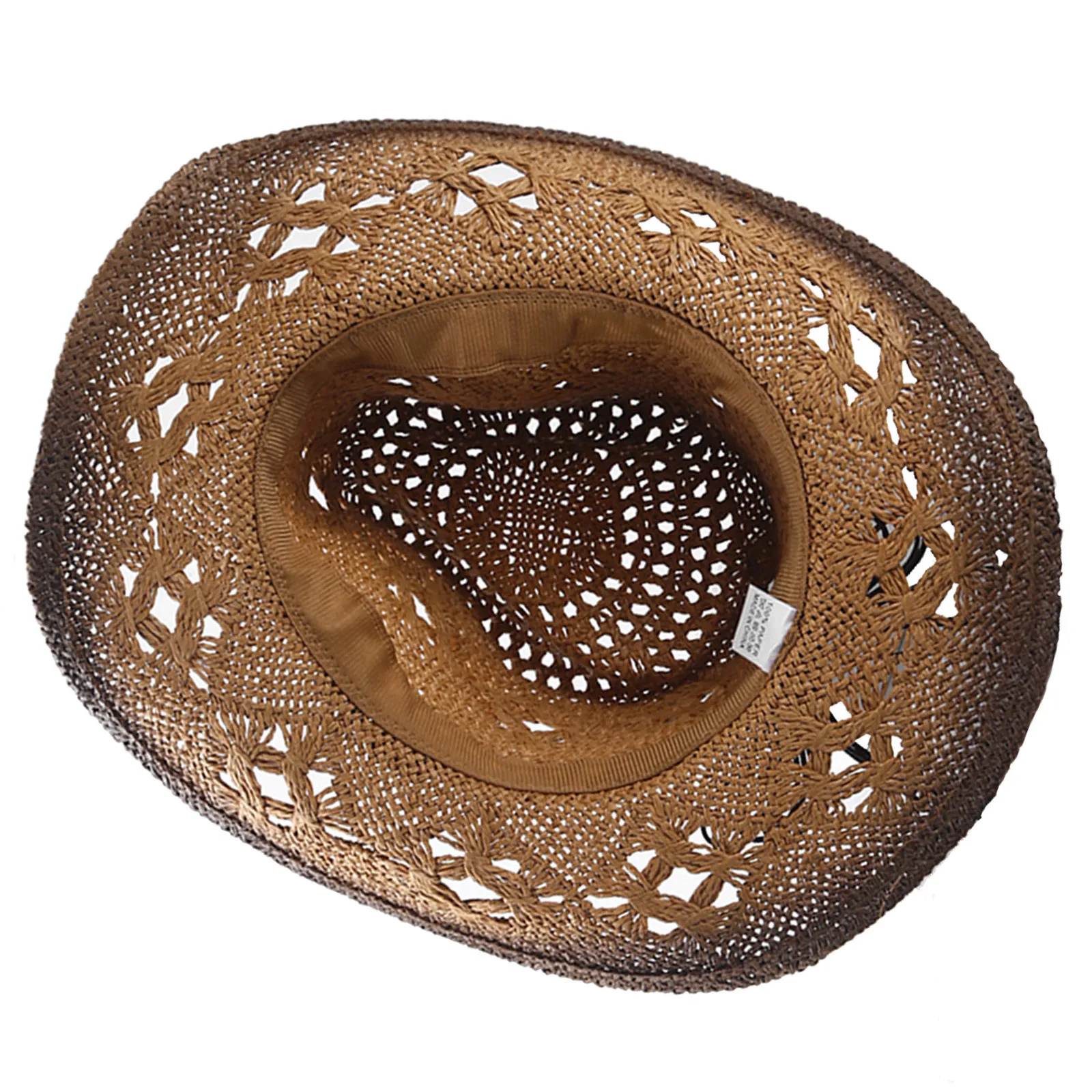 

Cowboy Straw Hat Wide Brim Western Style Sun Protection Hat for Outdoor Travel Party Stage Performance Mens Hats Summer Beach