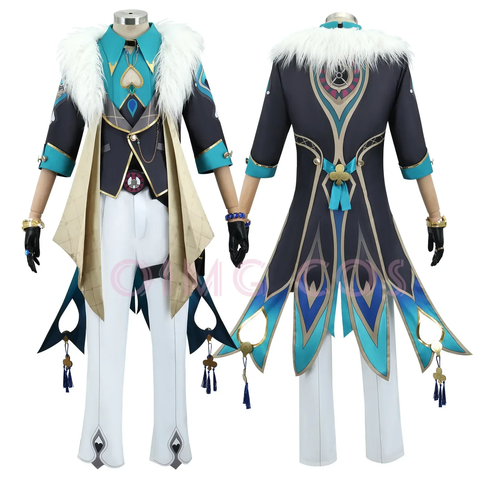 

Aventurine Cosplay Costume Honkai Star Rail Carnival Uniform Halloween Costumes Men Anime Game Character Outfits