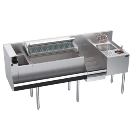 Removable Garnish Station Stainless Steel Commercial Under Bar Speed Bar Movable Cocktail Station