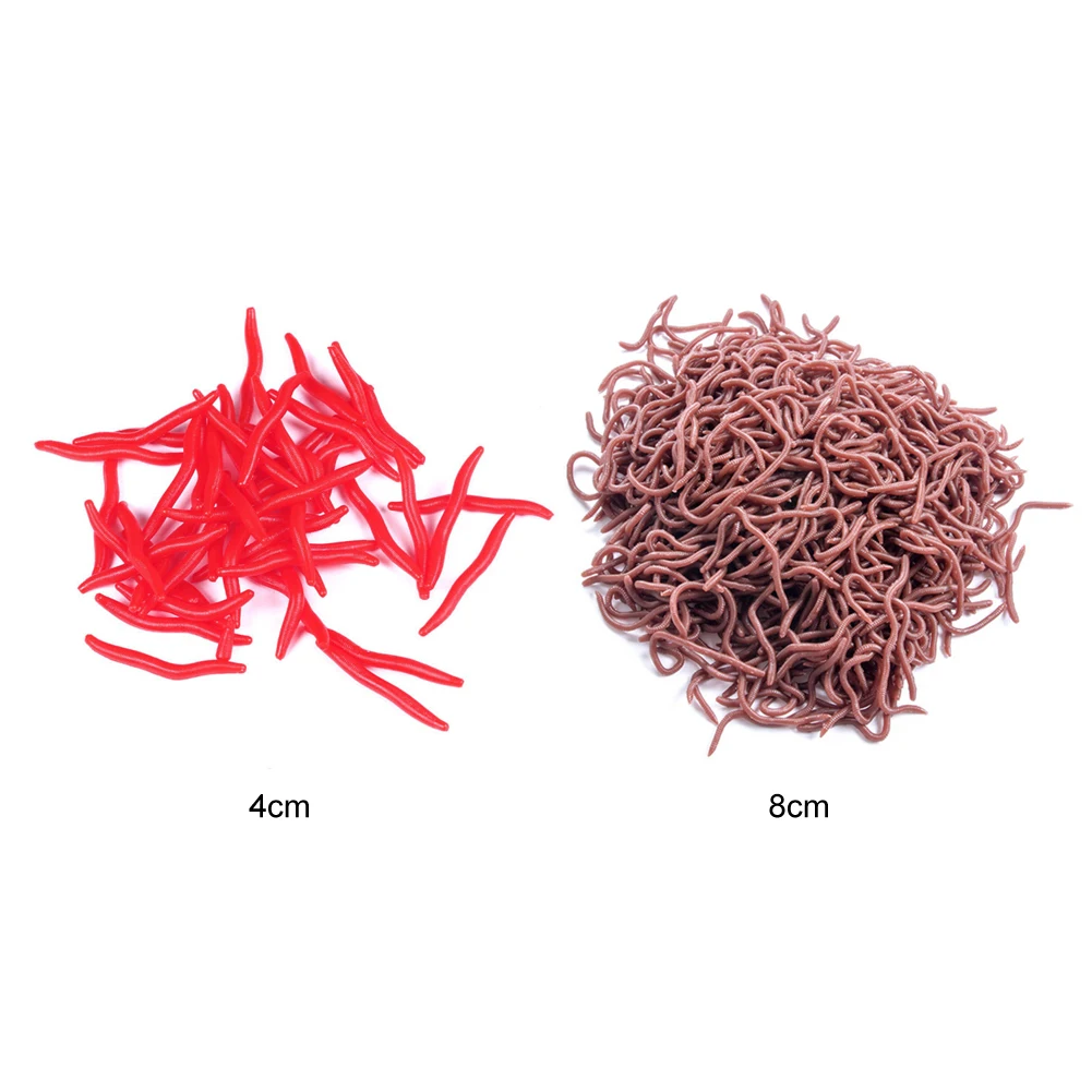 50 قطعة مجموعة طعوم دودة لينة المطاط الروبيان البلاستيكية الاصطناعي بيونيك دودة سويم كرانكبيت أدوات صيد السمك