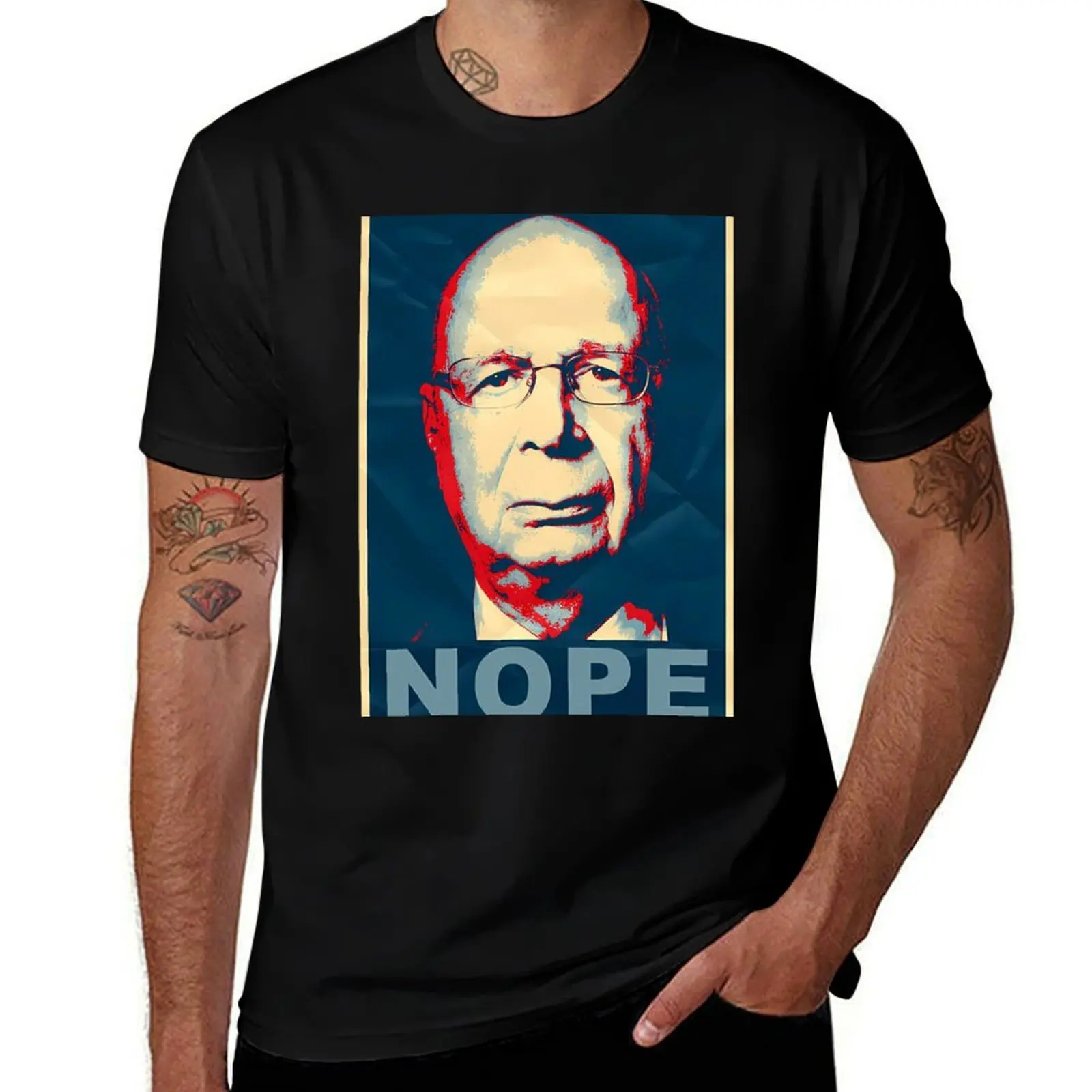 

Klaus Schwab NOPE T-Shirt t shirts for man cotton cotton tshirt 100% T-Shirt