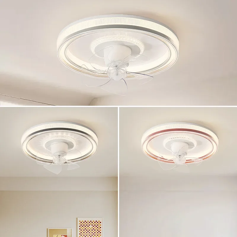 이탈리아 창의적인 북유럽 스타일 천장 조명 크림색 방 LED 조명 인터넷 인기 따뜻하고 로맨틱한 침실 팬