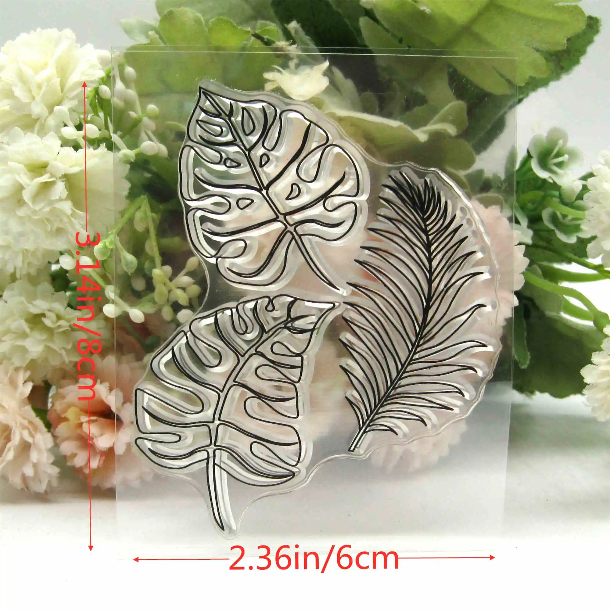Clear Leaves Transparent Silicone Clear Rubber Stamp, Sheet Cling, Scrapbooking DIY, Cute Pattern, Photo Album, Paper Card Decor