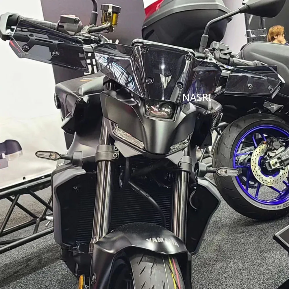 Aksesori sepeda motor kaca depan kaca depan deflektor angin Fairing bawah hitam transparan untuk YAMAHA MT 09 MT-09 SP 2024