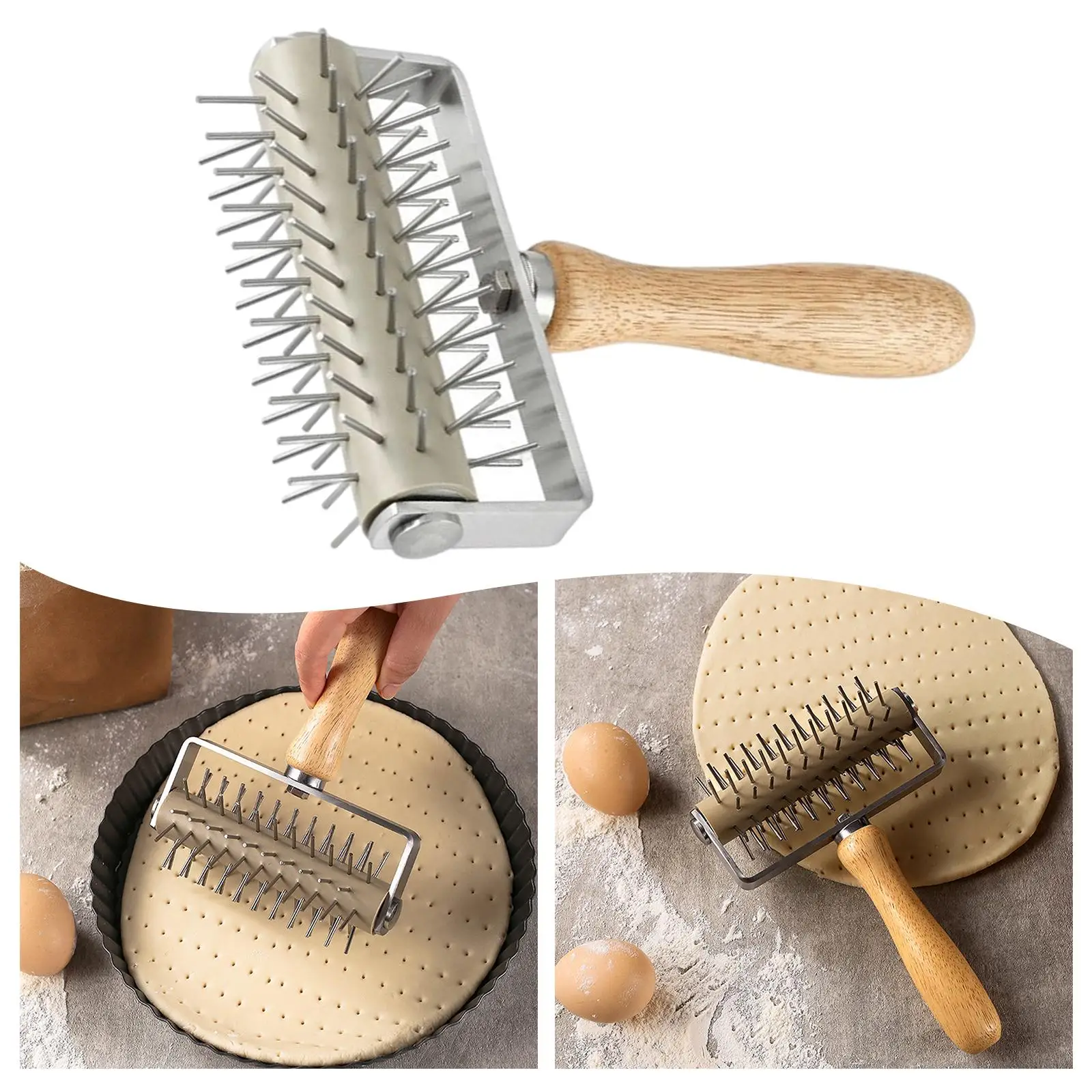 الفولاذ المقاوم للصدأ البيتزا الأسطوانة دوكر عجلة ثقب لكمة للخبز لتقوم بها بنفسك الخبز #5