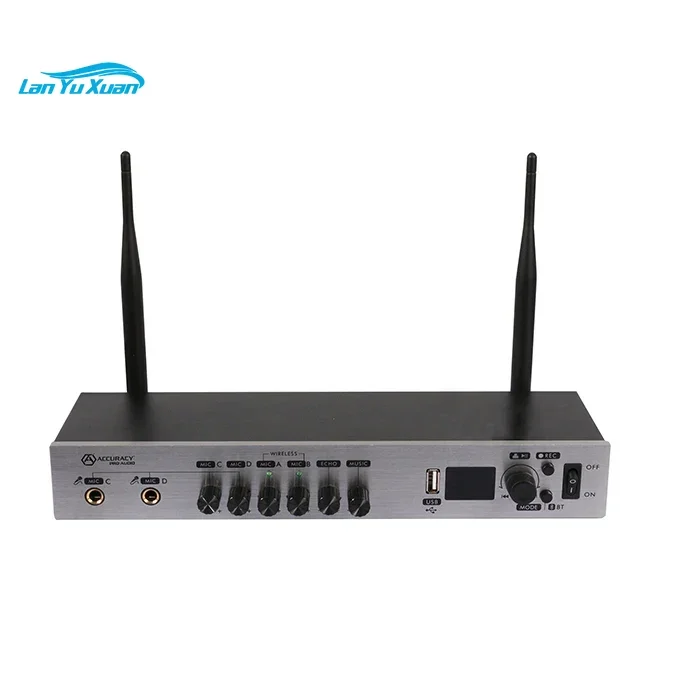 

UHF-K1000 Professional Microfone Dual UHF Mic Wireless Microphone Karaoke Microphone Portable With Sound Card Interface