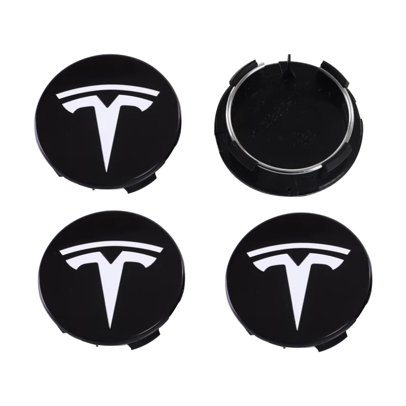 4pcs 56mm Wheel Hub Center Caps For Tesla Model 3 Model Y Badge Cover Hubcaps for Tesla Model Y X S 2023 Car Accessories