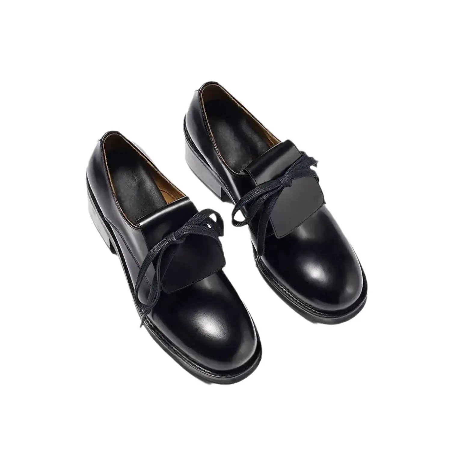 جديد فاخر ريترو سميكة القاع المتسكعون النساء جولة تو حذاء مسطح ربيع الخريف ركاب أحذية المشي حذا فردي للسيدات #3