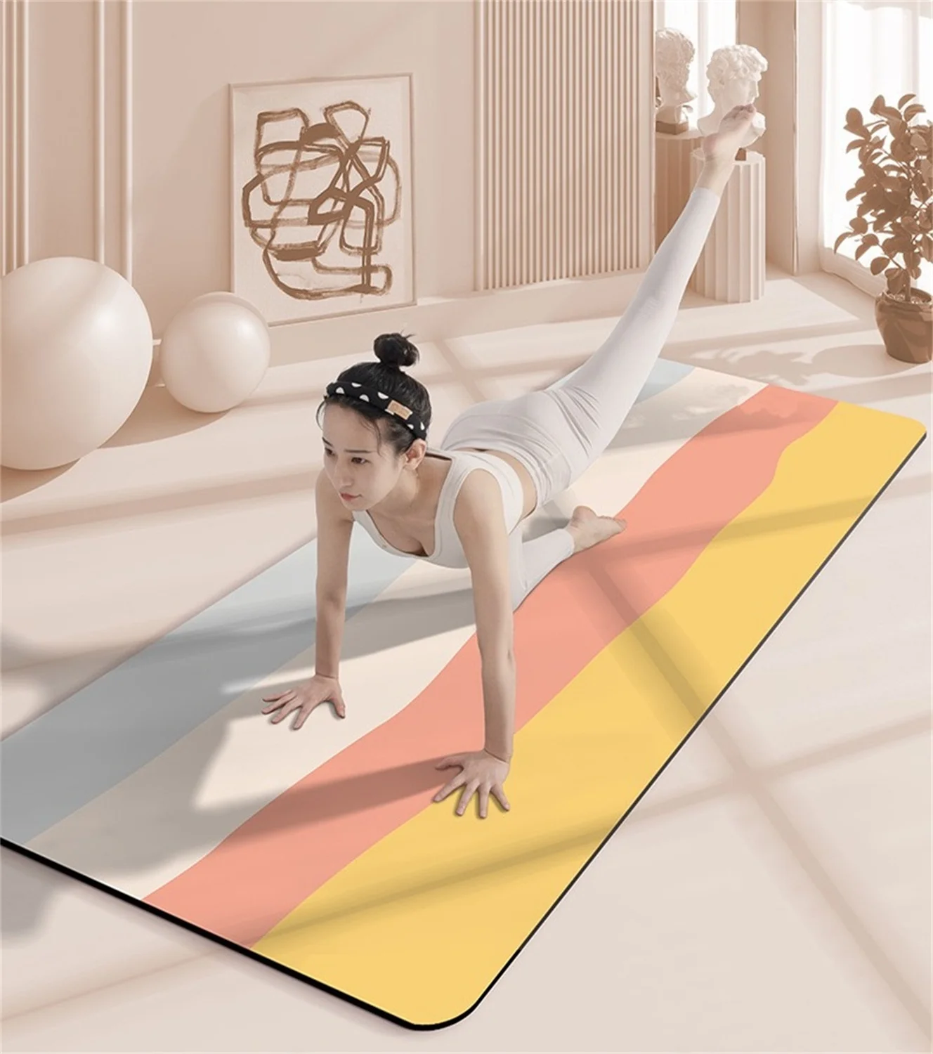 7548 Wormwood anti-bacterial deerskin Yoga protective sports mat fitness wicks sweat