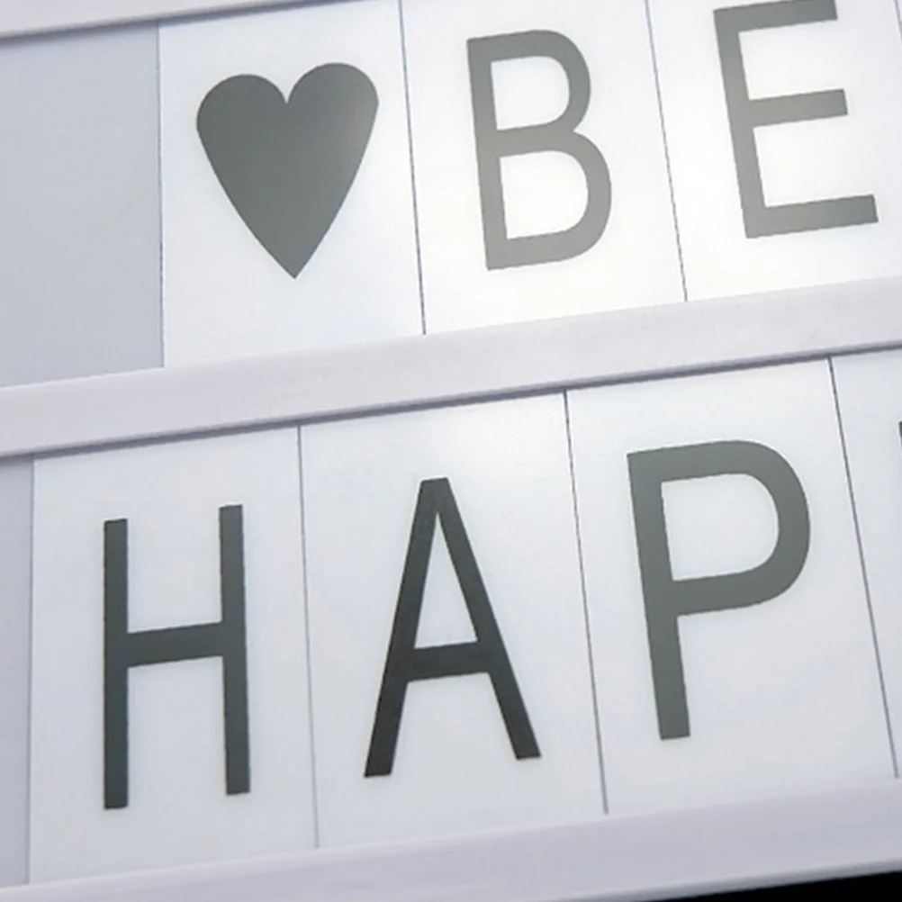 

170 pcs Led Light Box Accessories Black White Diy Letters Symbols For Bedroom Living Room Decor Light Box Sign Teaching Aids