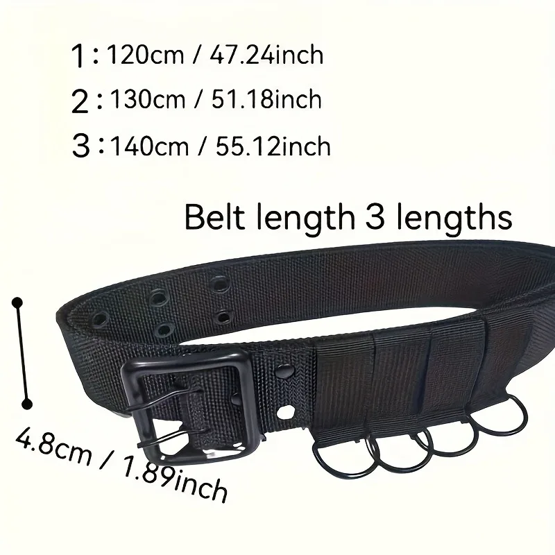 Upgraded Wide Double - Needle Canvas Strap Belt：Featuring hole eyes, perfect for both outdoor sports and casual wear