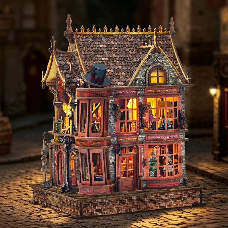 

DIY Wooden Magic Wonder House Casa Cottage Miniature Model Kits With Furniture Lights Dollhouse for Friends Birthday Gifts