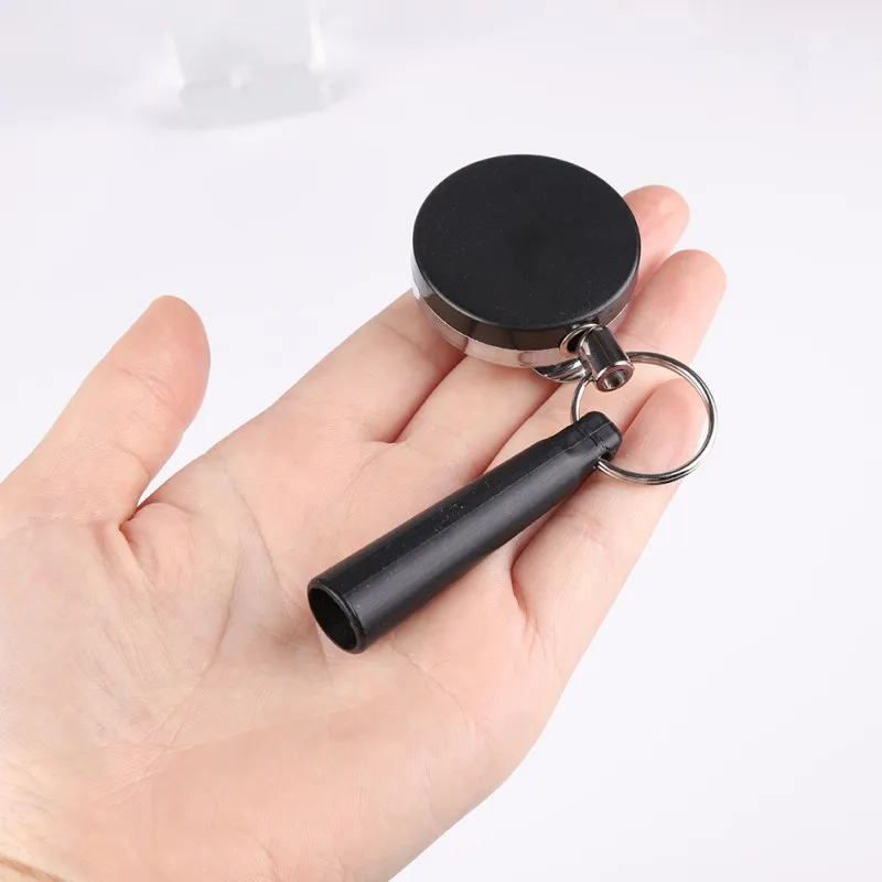 Retractable Pull Pen Pencil Holder for Markers and Carpenter Pencils Camping Hiking Traveling Anti-Lost Rope Key Ring Chain Belt