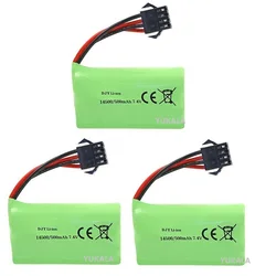 14500 7.4V 500mAh litowo-jonowy akumulator SM4P do EC16 zabawki zdalnie sterowane części zamienne do samochodów R/C Model samochodu wysokiej klasy akumulator