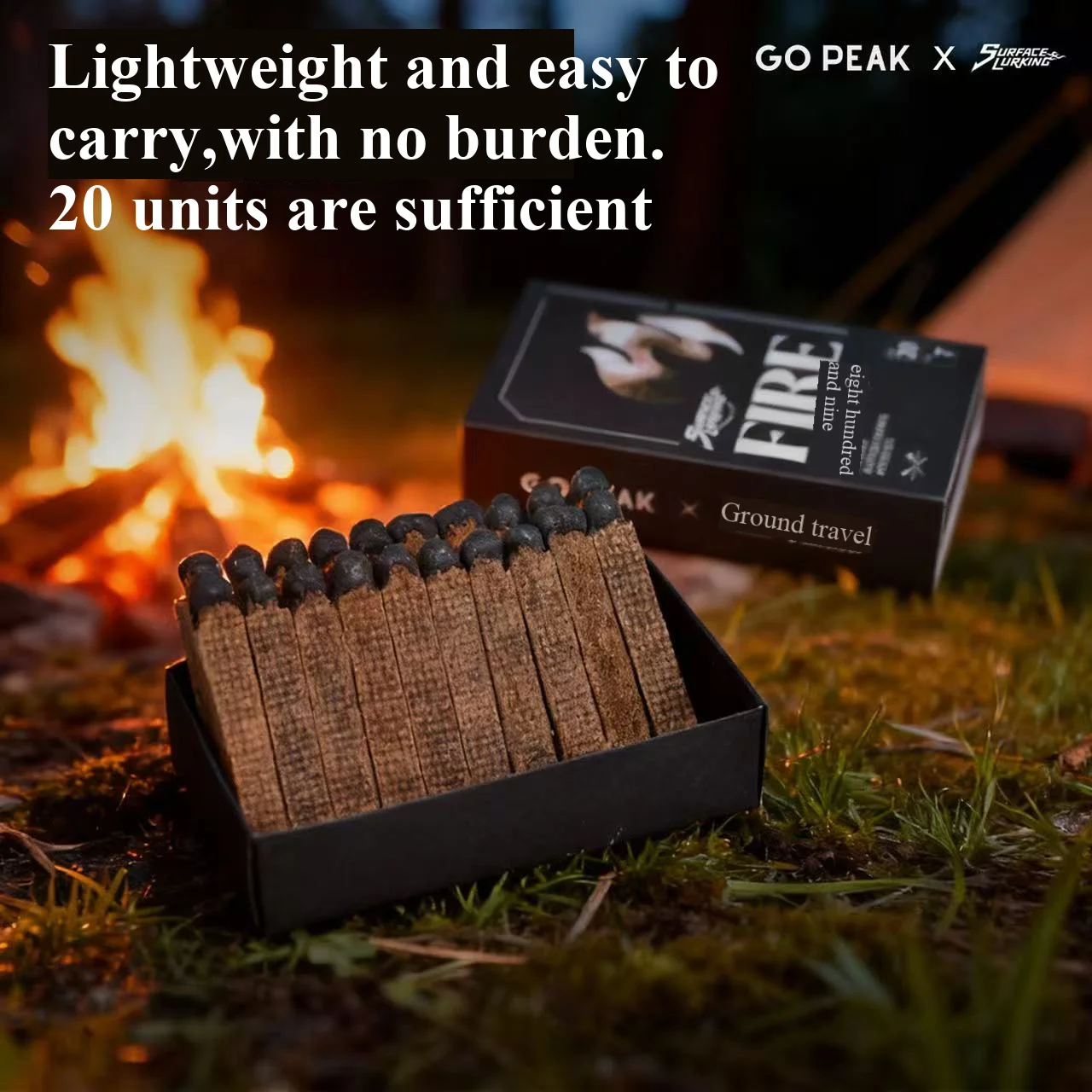 New Outdoor High end Camping Windproof Coarse Matchstick Combustion Ignition Bar Emergency Spark Fuel Outdoor ignite fire Baby