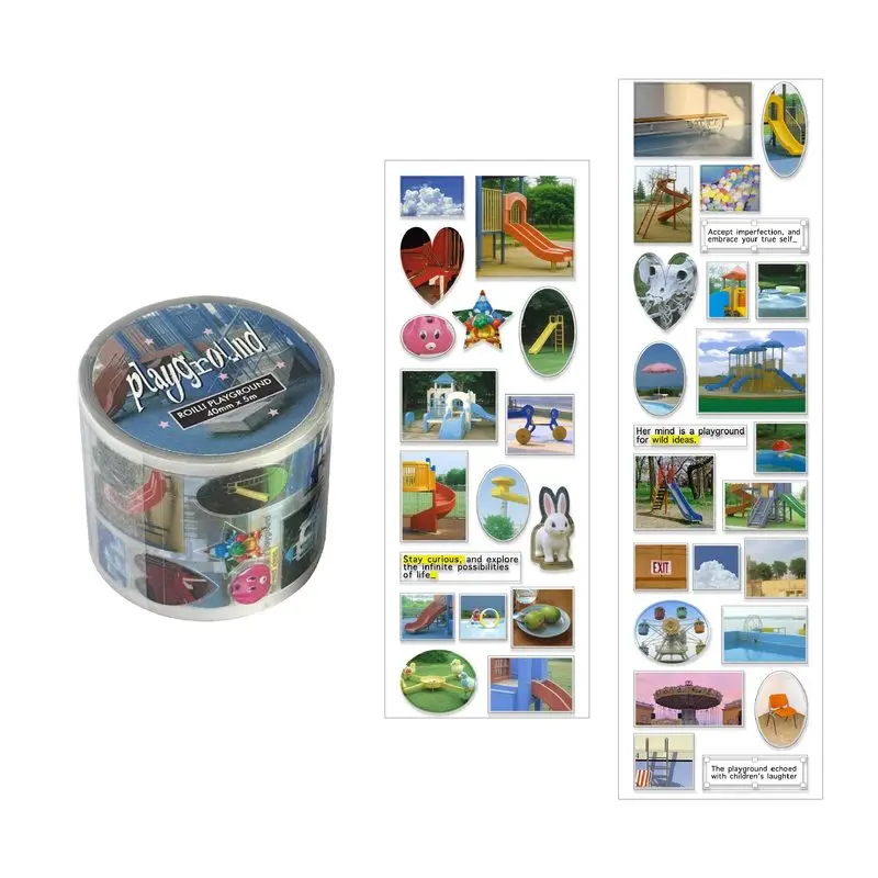 

Серия Pplayground, канцелярские наклейки, матовая пленка, специальная масляная наклейка, лента с режущей формой, материал для скрапбукинга, подарок на день рождения