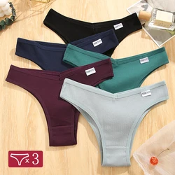 3Pcs/set Women Cotton Brazilian Panties S-XL Waffle Style Underpants Ladies Cotton Underwear Comfortable Soft Female Lingerie