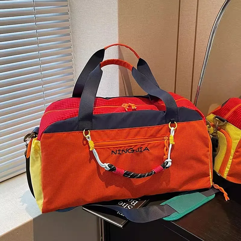 lightweight-large-capacity-handheld-travel-bag-short-trip-men's-carry-on-bag-fitness-bag-korean-style-airport-bag-durable-nylon