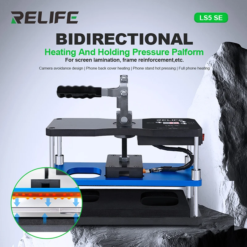 relife-ls5-se-palforme-de-pression-de-chauffage-et-de-maintien-bidirectionnelle-pour-la-stratification-d'ecran-outils-de-reparation-de-renfort-de-cadre