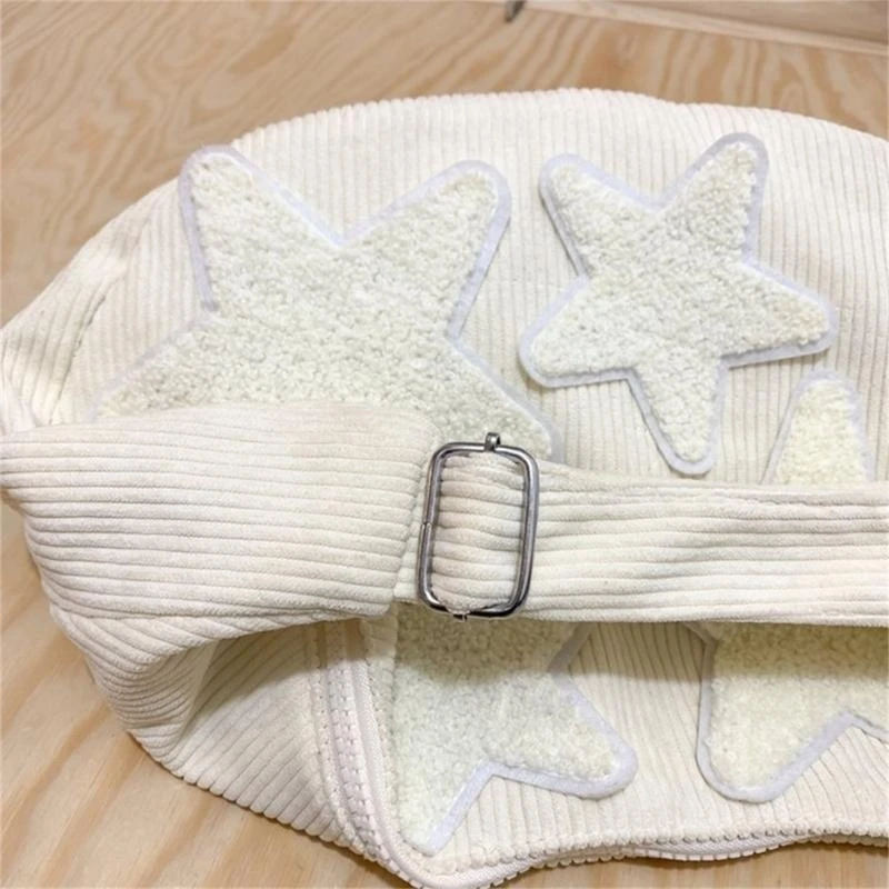 

G5AE Star Print Tote Bag Japanese Fashion Corduroy Shoulder Crossbody Bag