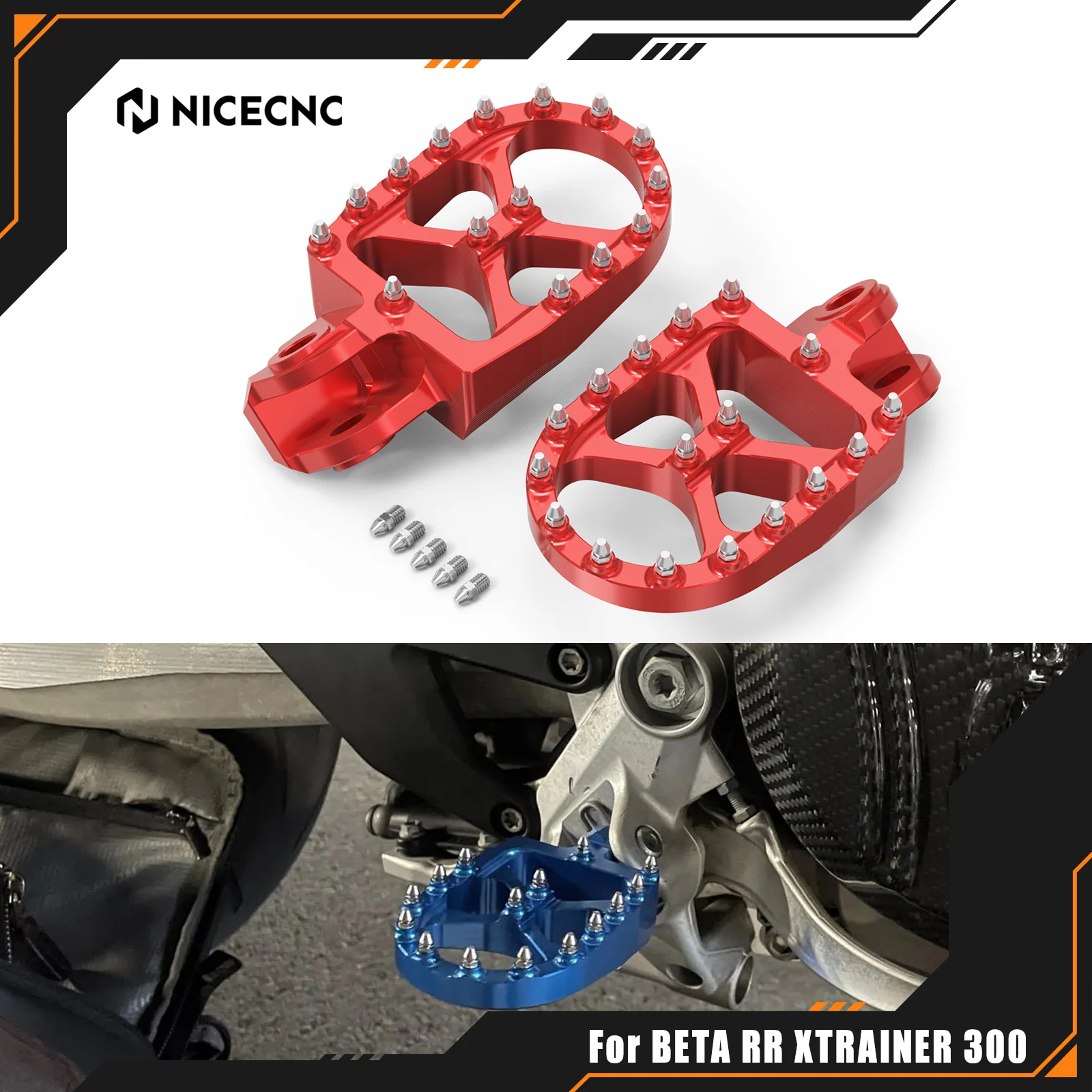 NICECNC para Beta Xtrainer 300 250 2015-2024 RR 300 2013-2019 RR 125 RR 350 RR 390 RR 430 450 480 498 520 525 apoyapiés