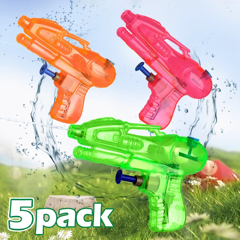 Pistola de agua de mano transparente para niños, juguetes de agua para exteriores, juegos de lucha de chorro de agua, regalos de pistola de agua Blaster de playa