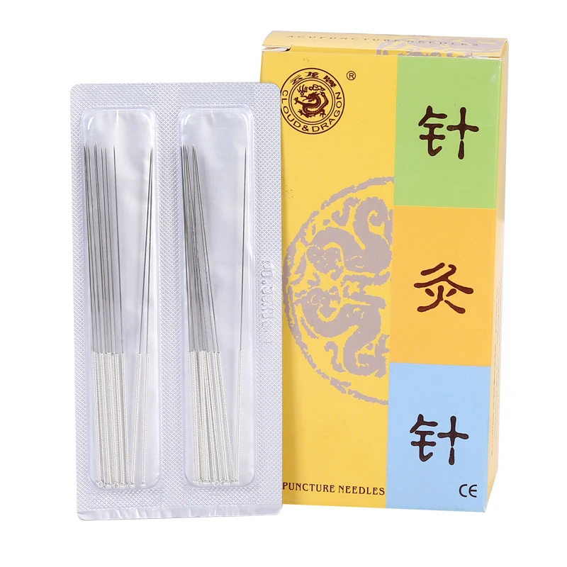 200pcs silver handle acupuncture needles reusable sterilization aluminum packing Beauty needle Yunlong traditional massage