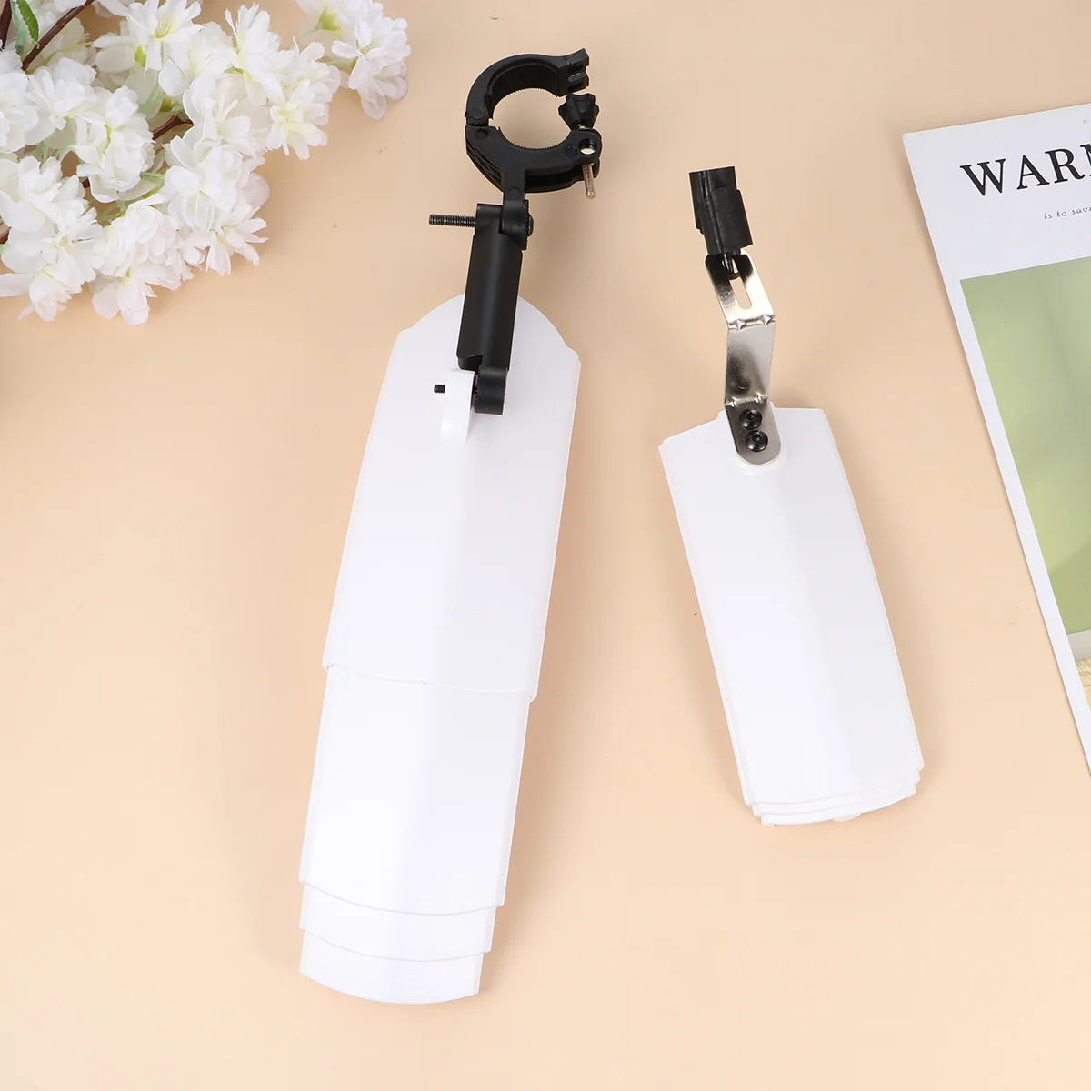 

1Set Mud Guard Telescopic Bike Accessories Adjustable Road Bike Cycling Equipment Front Rear Splash Guard White