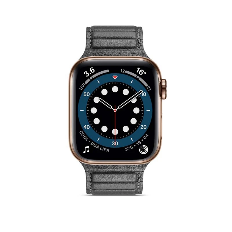 Genuine Leather Strap For Apple Watch Ultra 8 7 45mm 41mm Magnetic Loop Bracelet Wristband For iWatch 6 5 4 3 SE 44mm 40mm 42mm