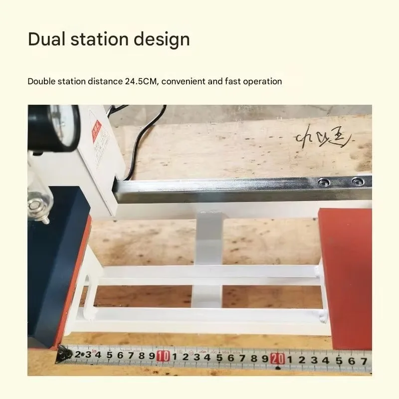 المصنع مباشرة 30*30 سنتيمتر محطة مزدوجة تي شيرت التسامي الطباعة تسميات الملابس المخصصة المطبوعة آلة نقل الصحافة الحرارة