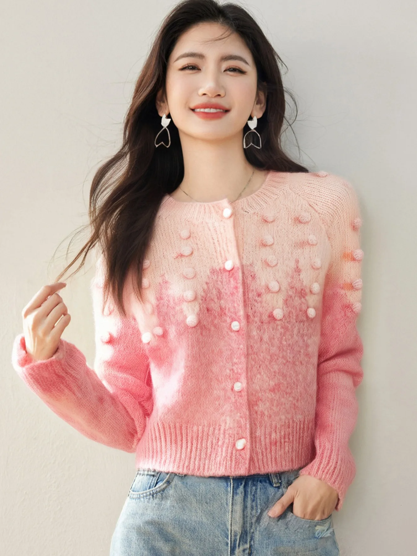 

Soft Knit Cardigan Women Autumn Winter Fashion Casual Loose Sweater Coat