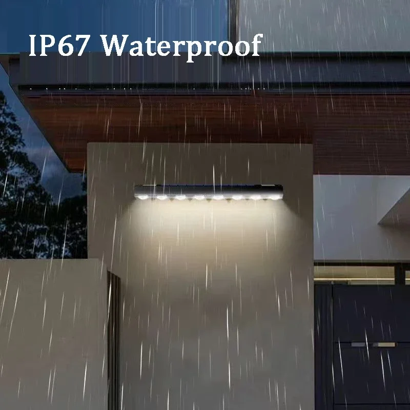 LED Led Solar Light Wall Light Solar Wall Lamp Outdoor Waterproof Automatic Sensor White/Warm Fence Lamp for Courtyard