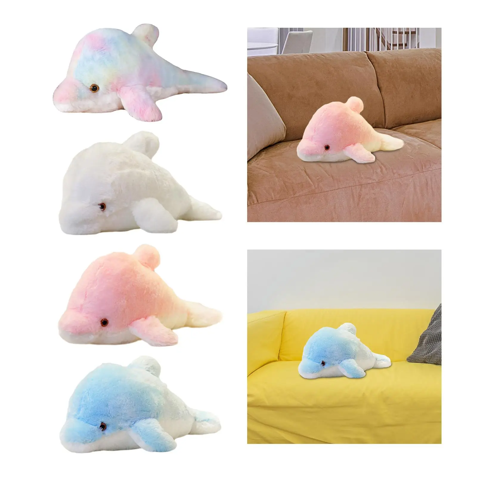 Light up Plush Toy Doll Pillow Dolphin Doll Portable Cute Sleeping Ornament