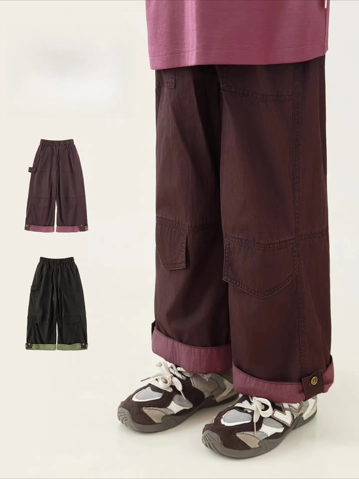 

Брюки-карго TimeFlex для девочек, весна 2026, с цветовыми блоками, регулируемые, для приключений и походов, для детей 3-12 лет