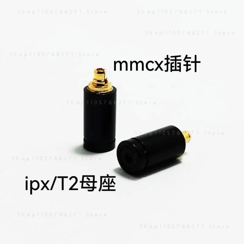 1 Pair Ipx/T2 Female To MMCX 0.78MM 2 Pin Notch Male Adaptor Earphone Converter Cable
