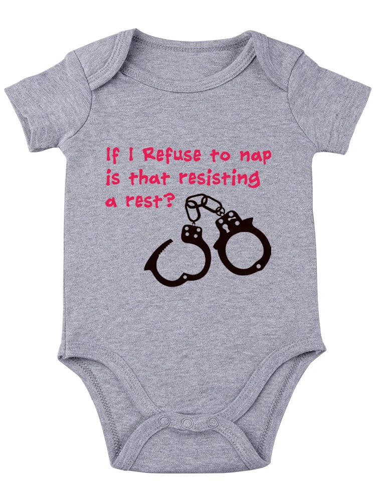 If I Refuse to Nap Is That Resisting a Rest - Cute Infant One-Piece Baby Bodysuit Funny baby onesie