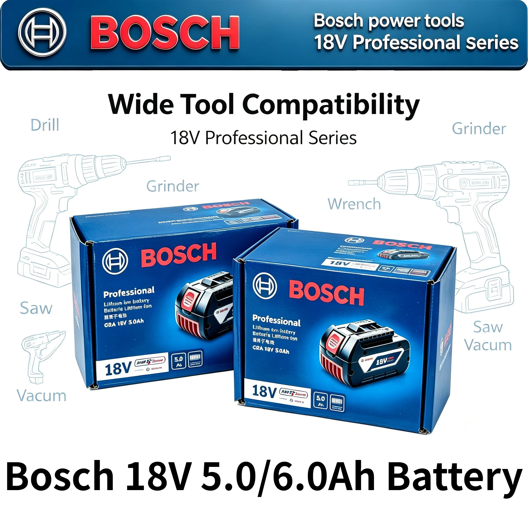 Bosch Drill Gsb 18V - بطارية بوش 100% بقوة 18 فولت