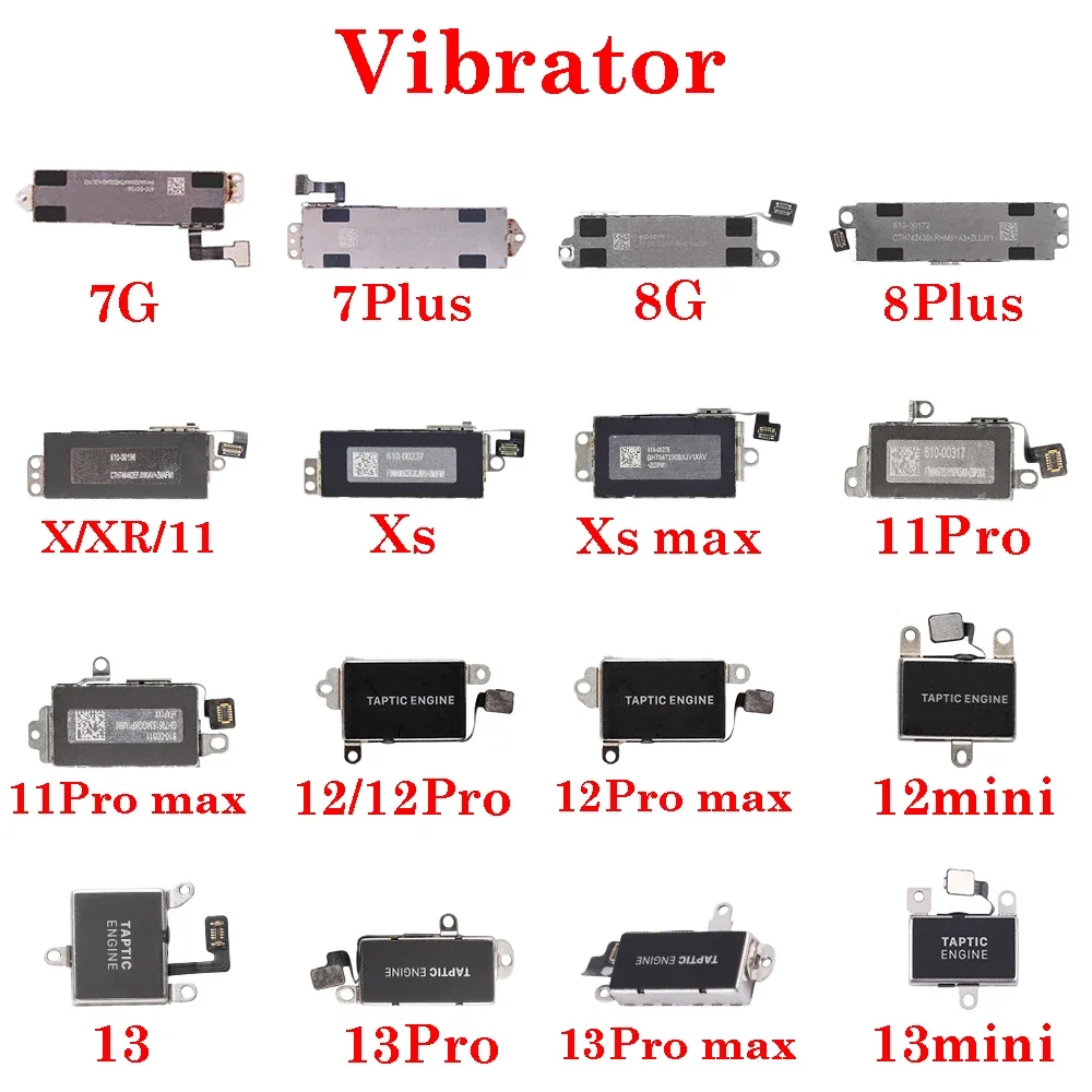 OEM Linear Taptic Engine Vibrator Motor for iPhone 7 8 Plus X XR Xs 11 12 13 Pro Max Mini Silent Mode Repair Part Replacement image 3