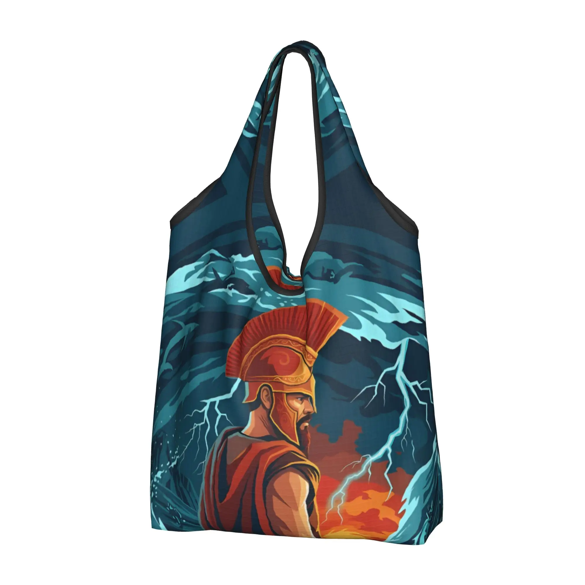 Custom O-Odysseyes Hot Comic Shopping Bag Women Portable Big Capacity Groceries Manga Shopper Tote Bags