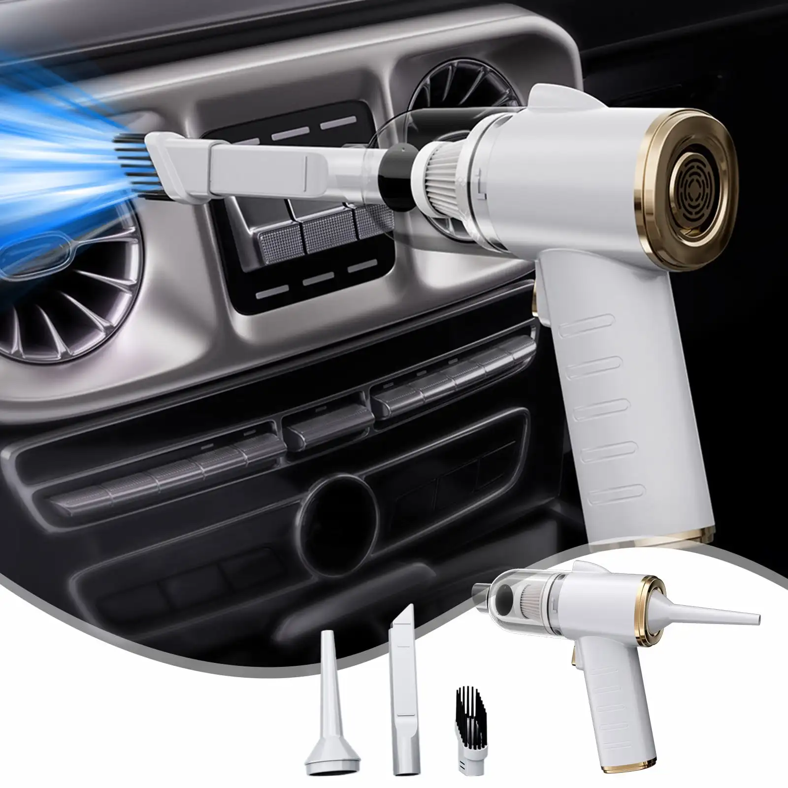 Car Seat Hand Vacuum Cleaner Cordless Comes With Builting In Lighting And High Power 2 In 1 Small Portable Car Vacuum Cleaner Ca