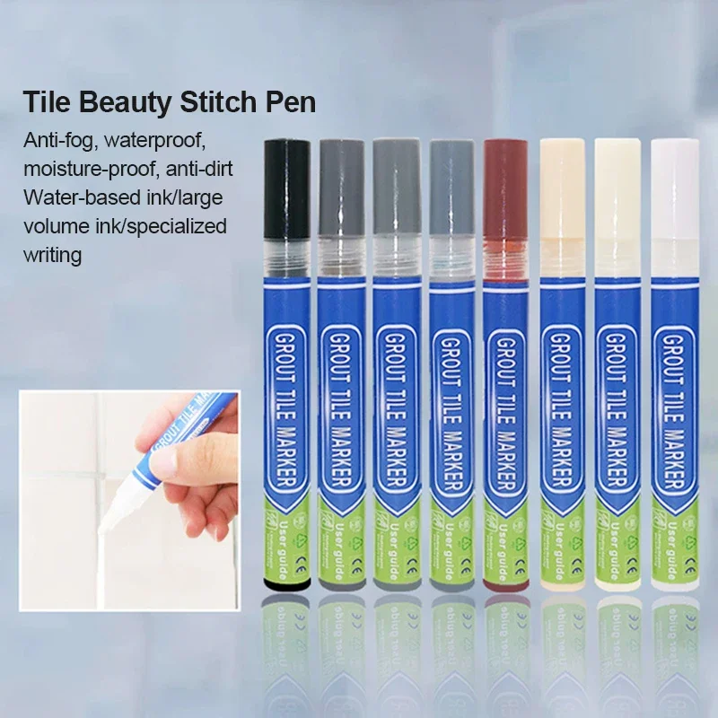 Waterproof Floor Tile Pen Wall Grout Restorer Gap Marker Grout Pen Wall Seam Repair For Floor Bathroom Kitchen Decontamination
