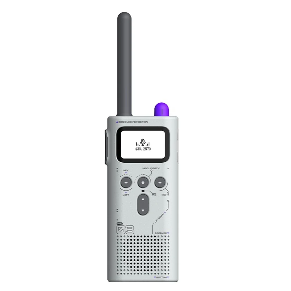 5W High Power Long Range Walkie Talkie IP56 Waterproof Type-C BT4.0 APP 160H Standby 36mm Speaker Two Way Radio for Outdoor