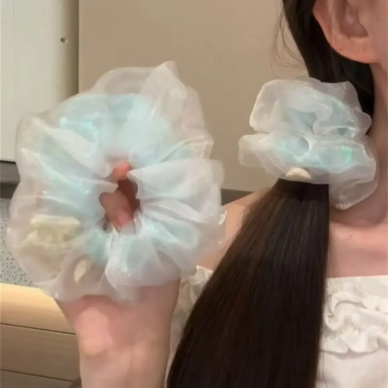 

Mesh Large Intestine Hair Ring For Women With high-end Hair Rope Lazy Style Headdress large-size Hair Rope For Women