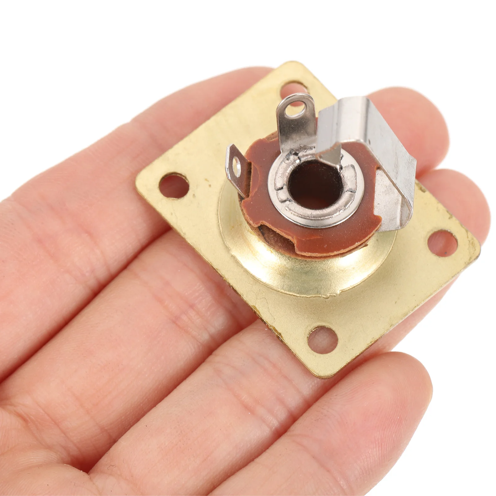 

5Pcs Guitar Jack Plate Pickup Jack Socket Premium Material Strong Durable Installation Screws Included for Electric Guitar