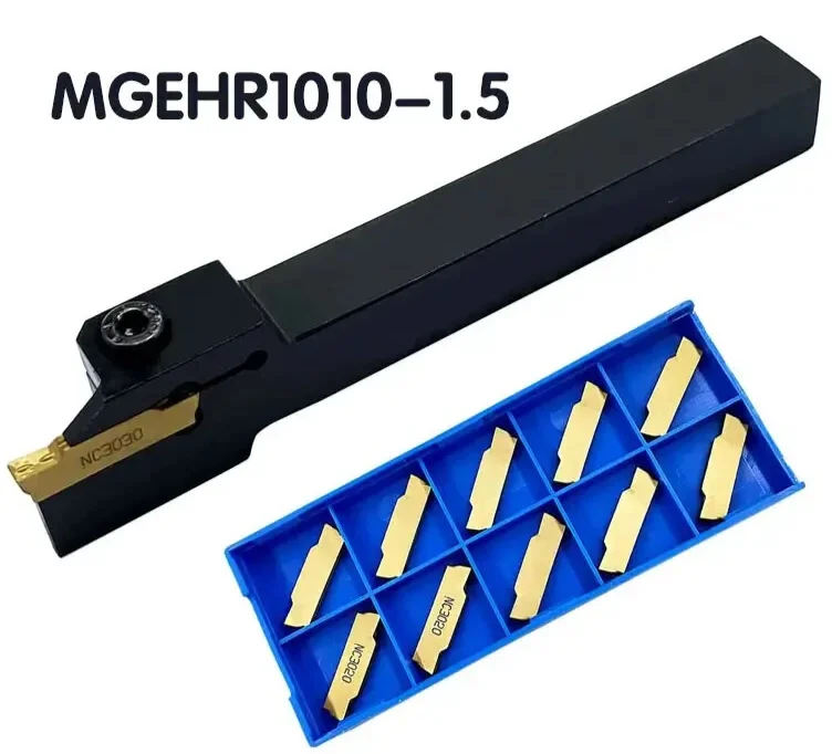 MGEHR1010-1.5 10mm CNC Lathe Grooving Cut Off Tool + MGMN150-G Carbide Insert