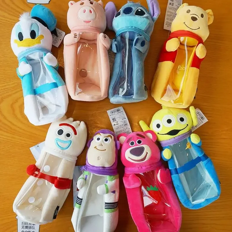 26cm Disney Toy Story Buzz Lightyear Stuffed Toys Cartoon Pencil Case Cute Storage Bag Anime Plush Birthday Gift